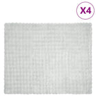 Non-slip Faux Rabbit Fur Blanket Olite 4 pcs Grey 130 x 150 cm
