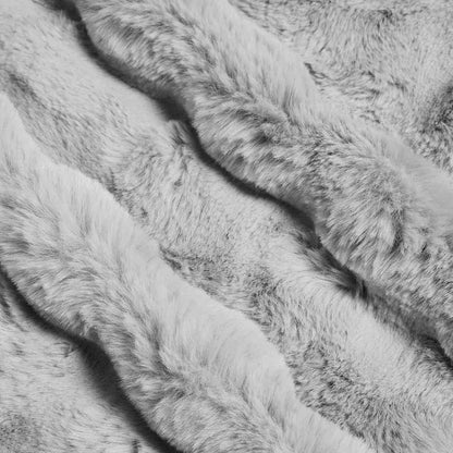 Neppels Konijnenbont Deken 4 pcs Grijs 150 x 220 cm Polyester