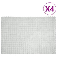 Neppels Konijnenbont Deken 4 pcs Grijs 150 x 220 cm Polyester