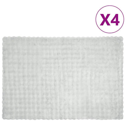 Neppels Konijnenbont Deken 4 pcs Grijs 150 x 220 cm Polyester