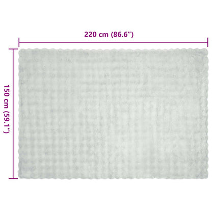 Neppels Konijnenbont Deken 4 pcs Grijs 150 x 220 cm Polyester