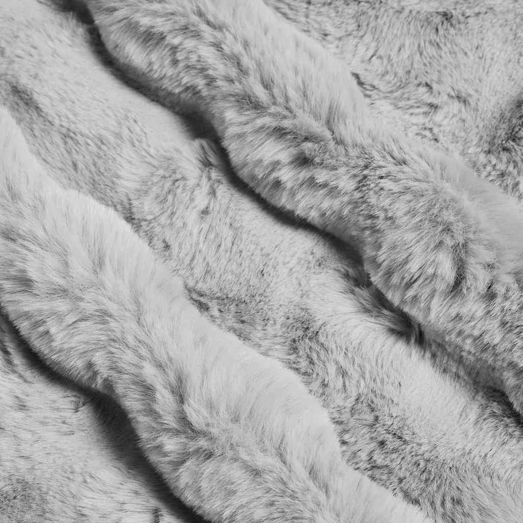 Neppels Konijnenbont Deken 4 pcs Grijs 220 x 240 cm Polyester