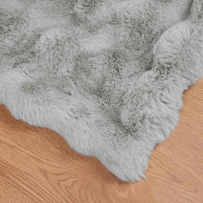 Neppels Konijnenbont Deken 4 pcs Grijs 220 x 240 cm Polyester