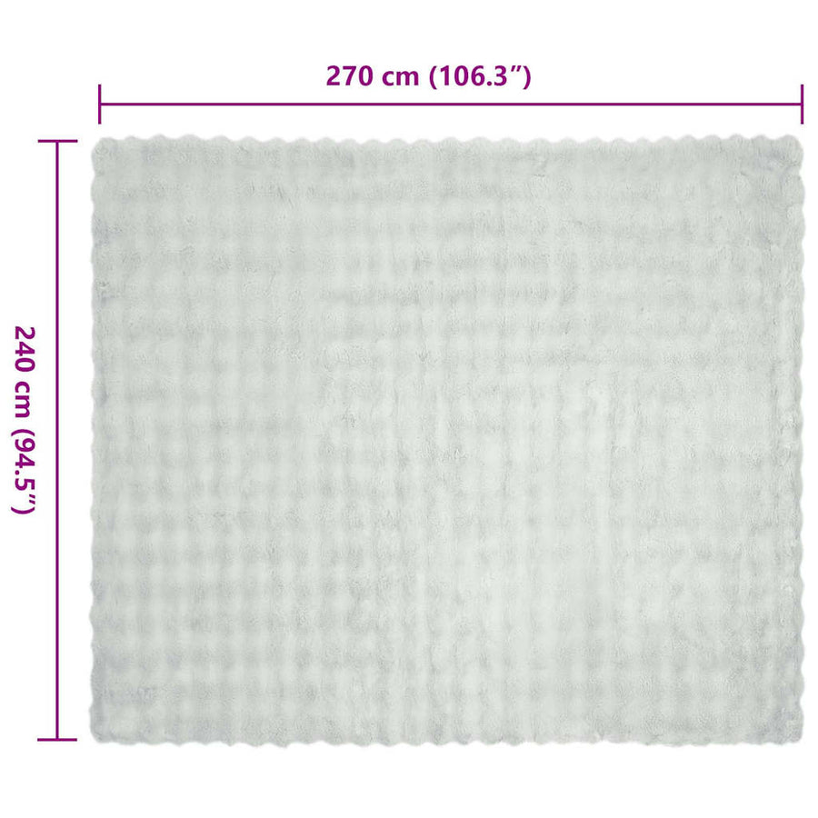 Neppels Konijnenbont Deken 4 pcs Grijs 240 x 270 cm Polyester