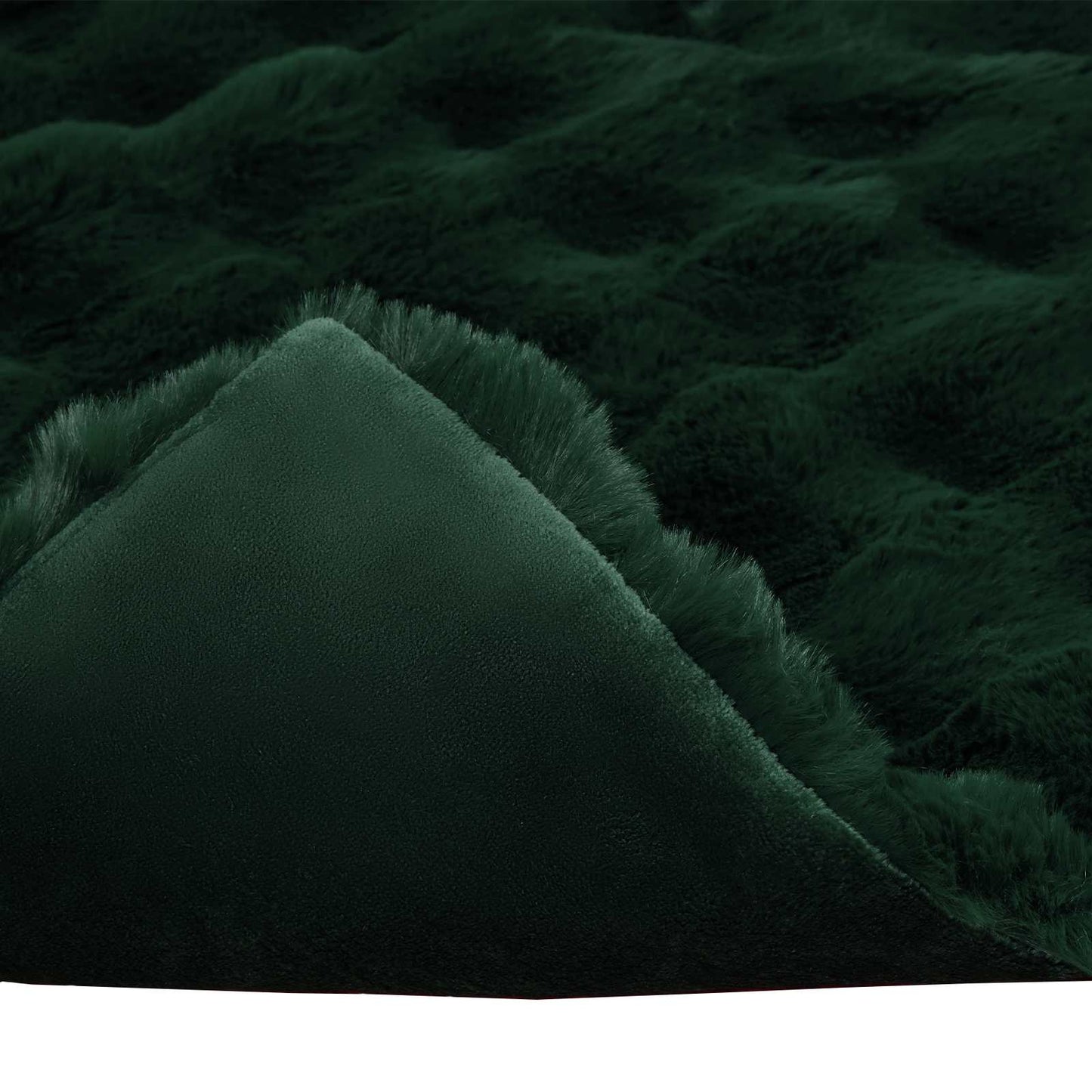 Neppels Konijnenbont Deken Donkergroen 130 x 150 cm Polyester