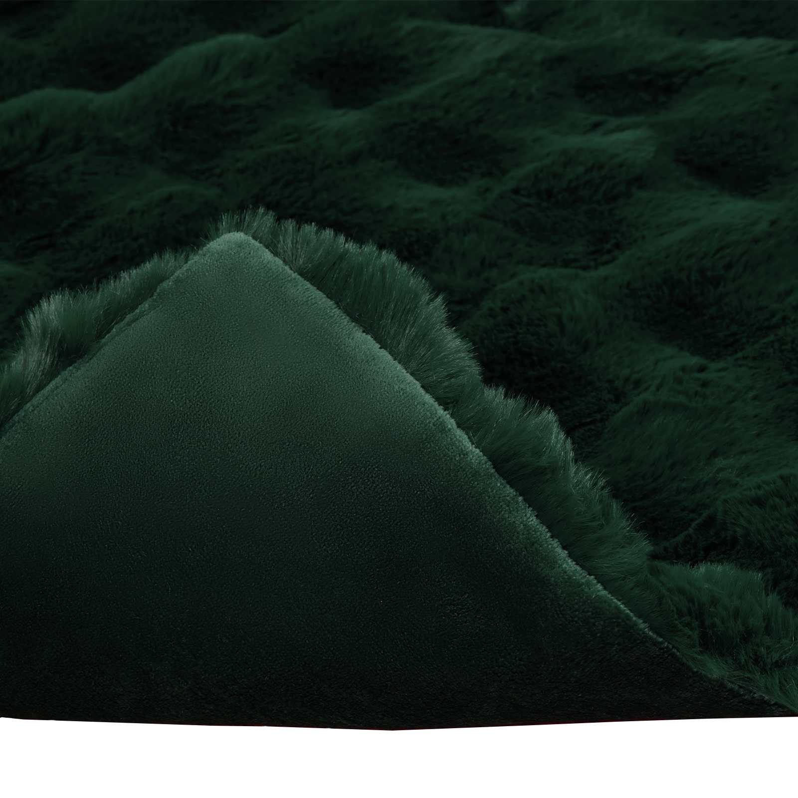 Neppels Konijnenbont Deken Donkergroen 130 x 150 cm Polyester
