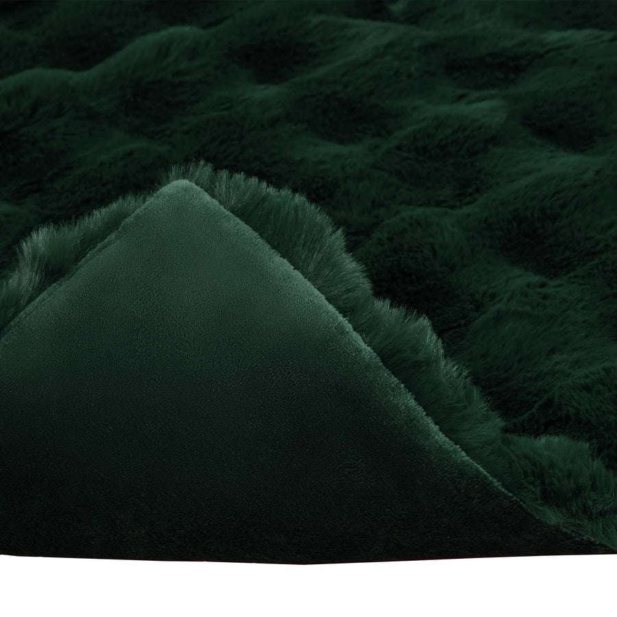 Neppels Konijnenbont Deken Donkergroen 240 x 270 cm Polyester