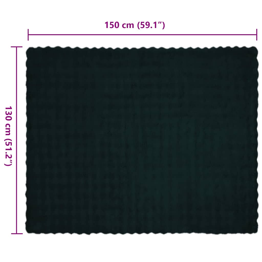 Neppels Konijnenbont Deken 4 pcs Donkergroen 130 x 150 cm