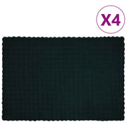 Dekens nep konijnenbont 150x220 cm donkergroen 4 stuks