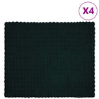 Dekens 220x240 cm donkergroen polyester 4 stuks
