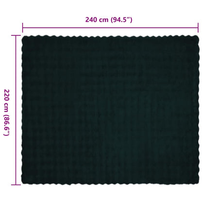 Neppels Konijnenbont Deken 4 pcs Donkergroen 220 x 240 cm