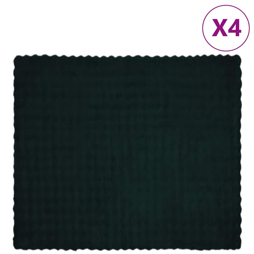 Neppels Konijnenbont Deken 4 pcs Donkergroen 240 x 270 cm
