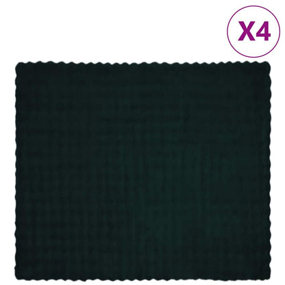 Neppels Konijnenbont Deken 4 pcs Donkergroen 240 x 270 cm