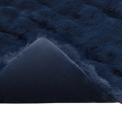 Neppels Konijnenbont Deken Marineblauw 150 x 220 cm Polyester