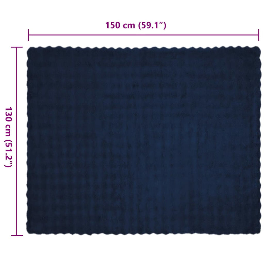 Neppels Konijnenbont Deken 4 pcs Marineblauw 130 x 150 cm