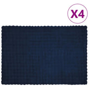 Dekens 150x220 cm marineblauw polyester (4 stuks)
