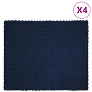 Dekens 220x240 cm polyester marineblauw 4 stuks