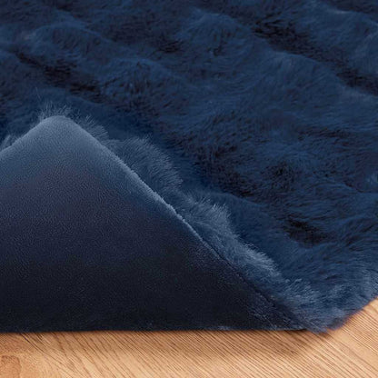 Neppels Konijnenbont Deken 4 pcs Marineblauw 240 x 270 cm