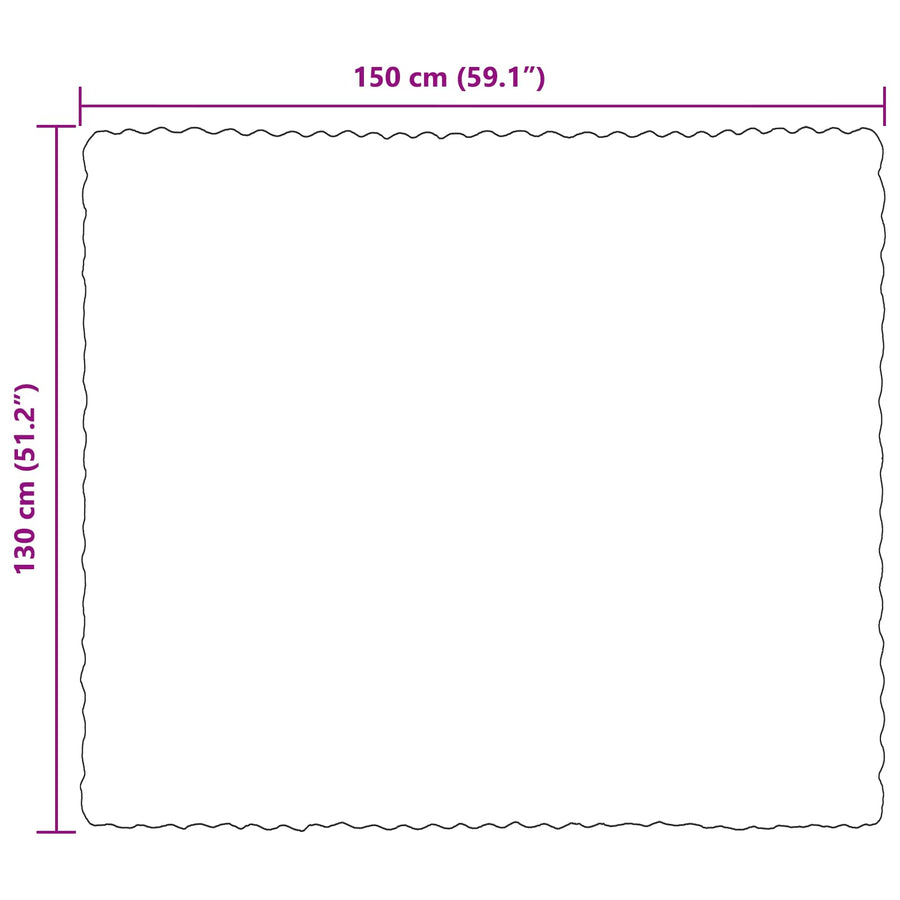 Neppels Konijnenbont Deken Zwart 130 x 150 cm Polyester