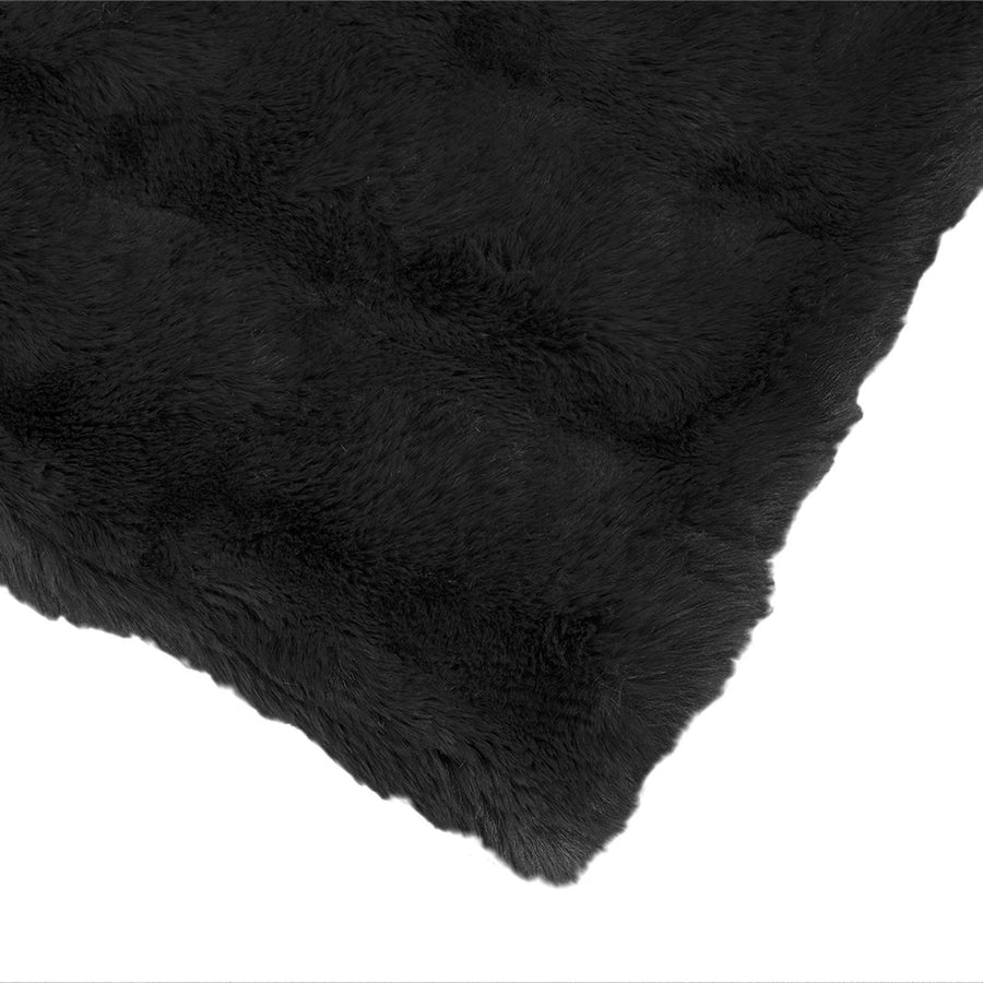 Neppels Konijnenbont Deken Zwart 150 x 220 cm Polyester