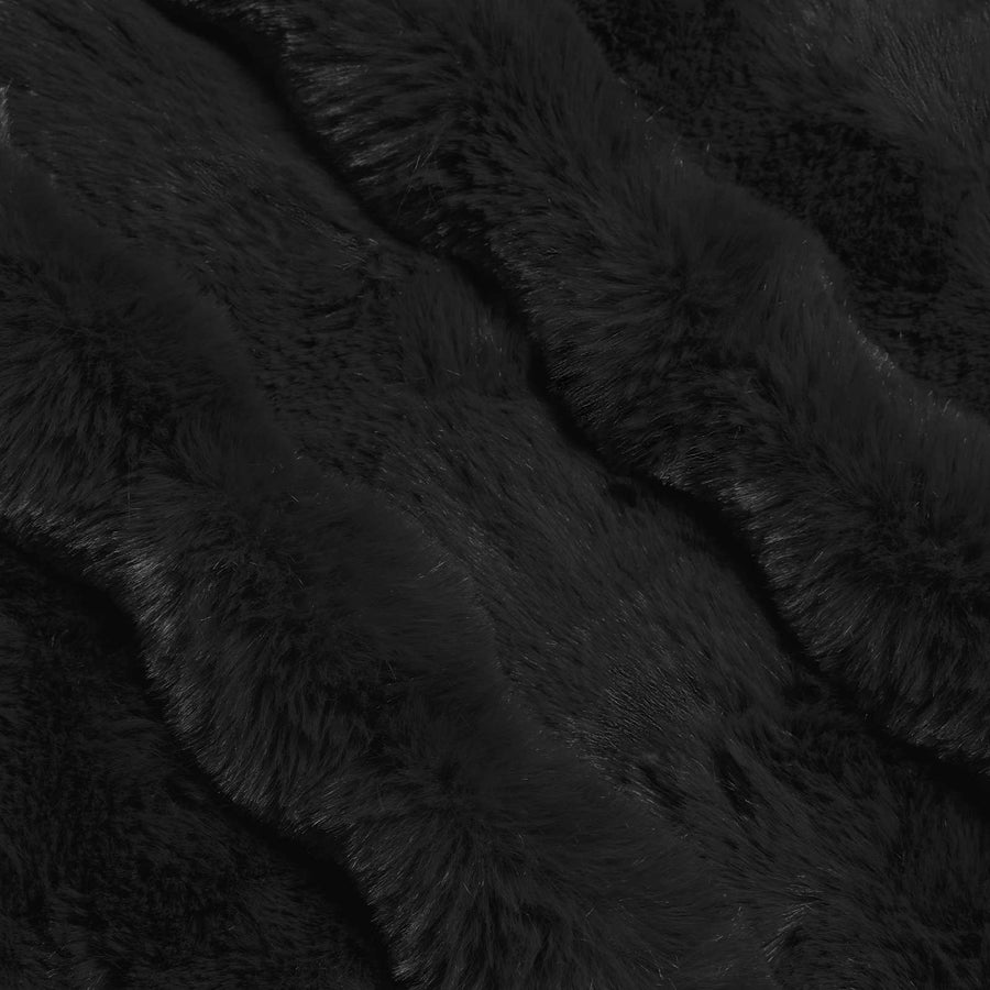 Neppels Konijnenbont Deken Zwart 150 x 220 cm Polyester