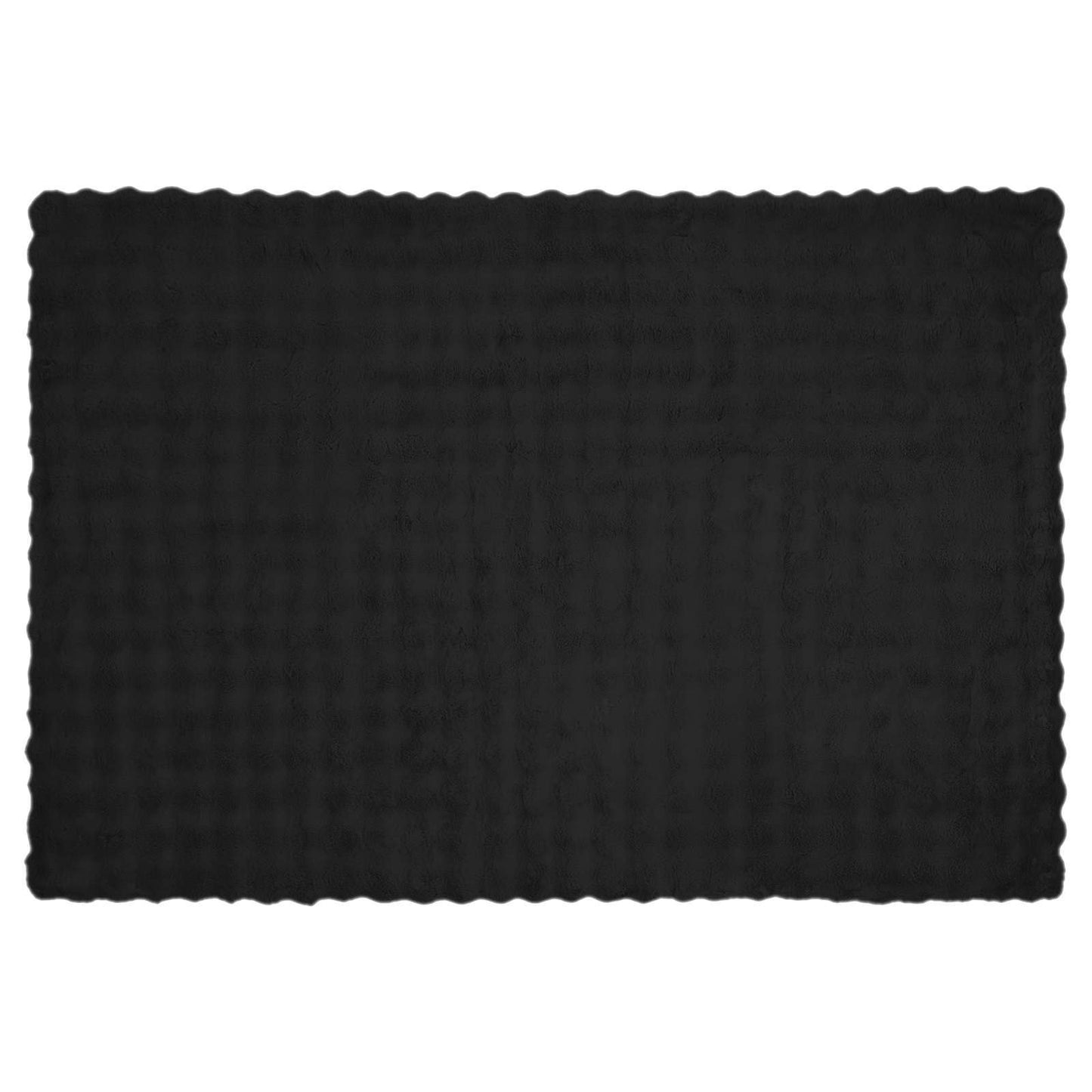 Neppels Konijnenbont Deken Zwart 150 x 220 cm Polyester