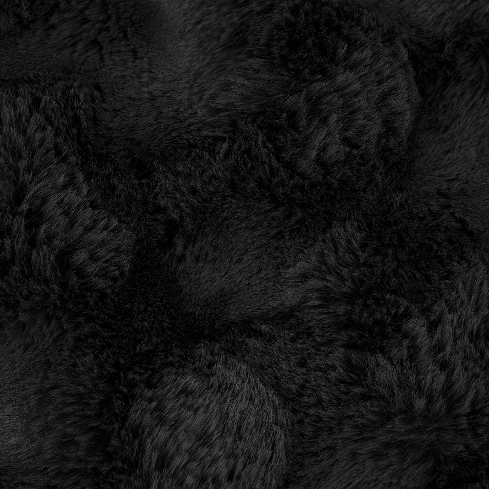 Neppels Konijnenbont Deken Zwart 220 x 240 cm Polyester