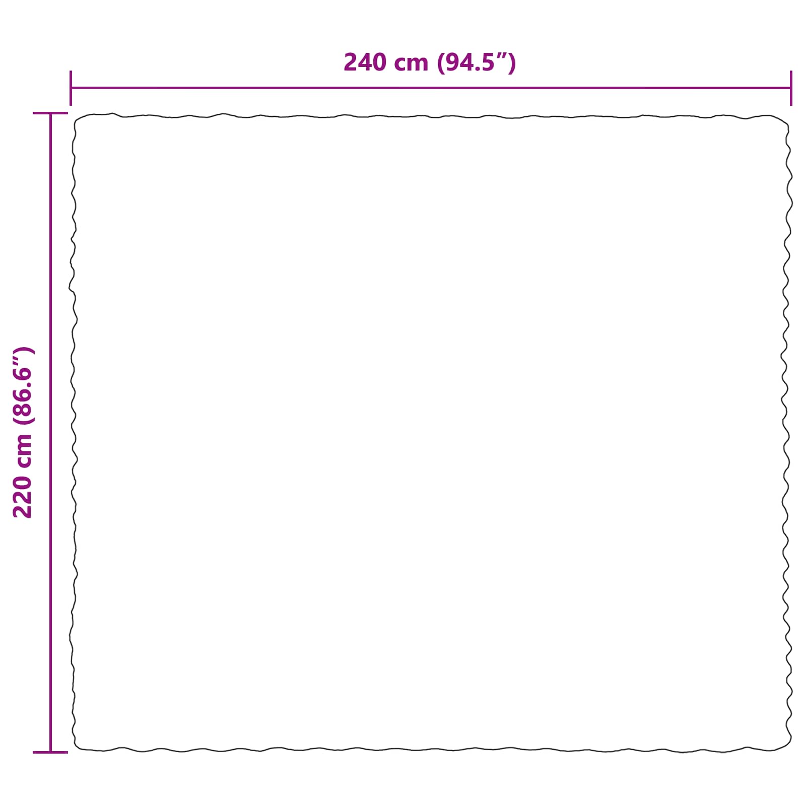 Neppels Konijnenbont Deken Zwart 220 x 240 cm Polyester