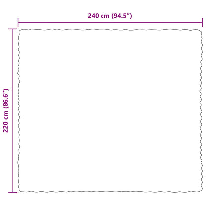 Neppels Konijnenbont Deken Zwart 220 x 240 cm Polyester