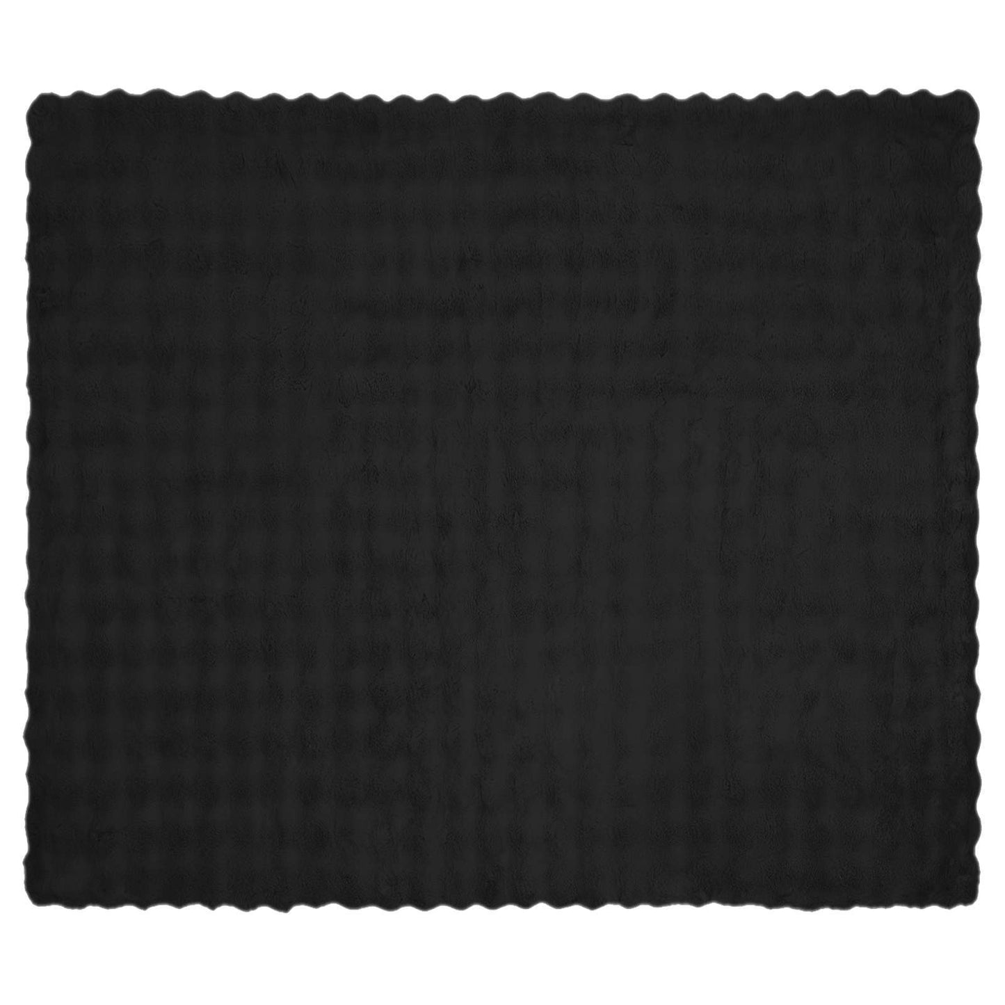 Neppels Konijnenbont Deken Zwart 220 x 240 cm Polyester