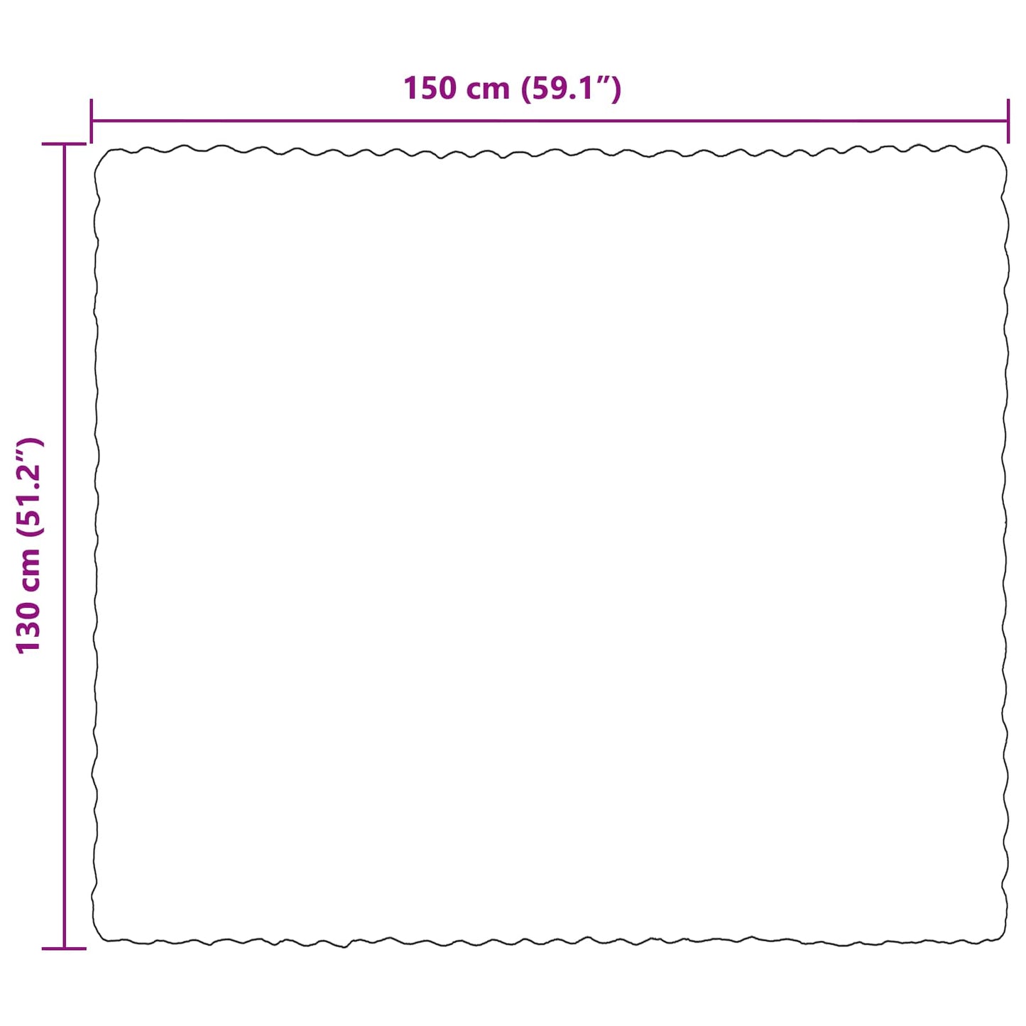 Neppels Konijnenbont Deken 4 pcs Zwart 130 x 150 cm Polyester