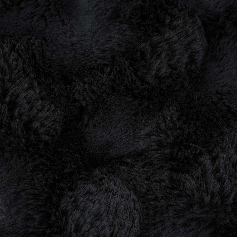 Neppels Konijnenbont Deken 4 pcs Zwart 150 x 220 cm Polyester
