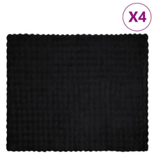 Neppels Konijnenbont Deken 4 pcs Zwart 220 x 240 cm Polyester