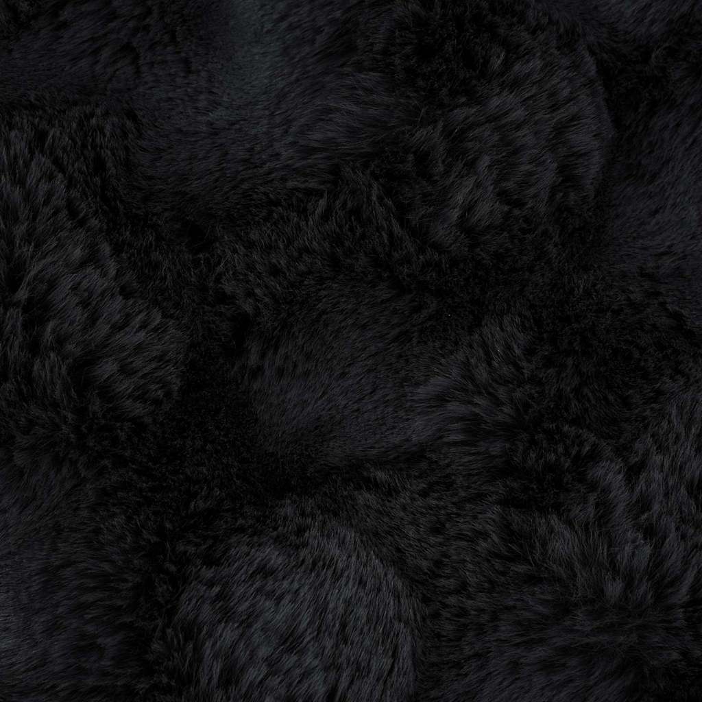 Neppels Konijnenbont Deken 4 pcs Zwart 220 x 240 cm Polyester