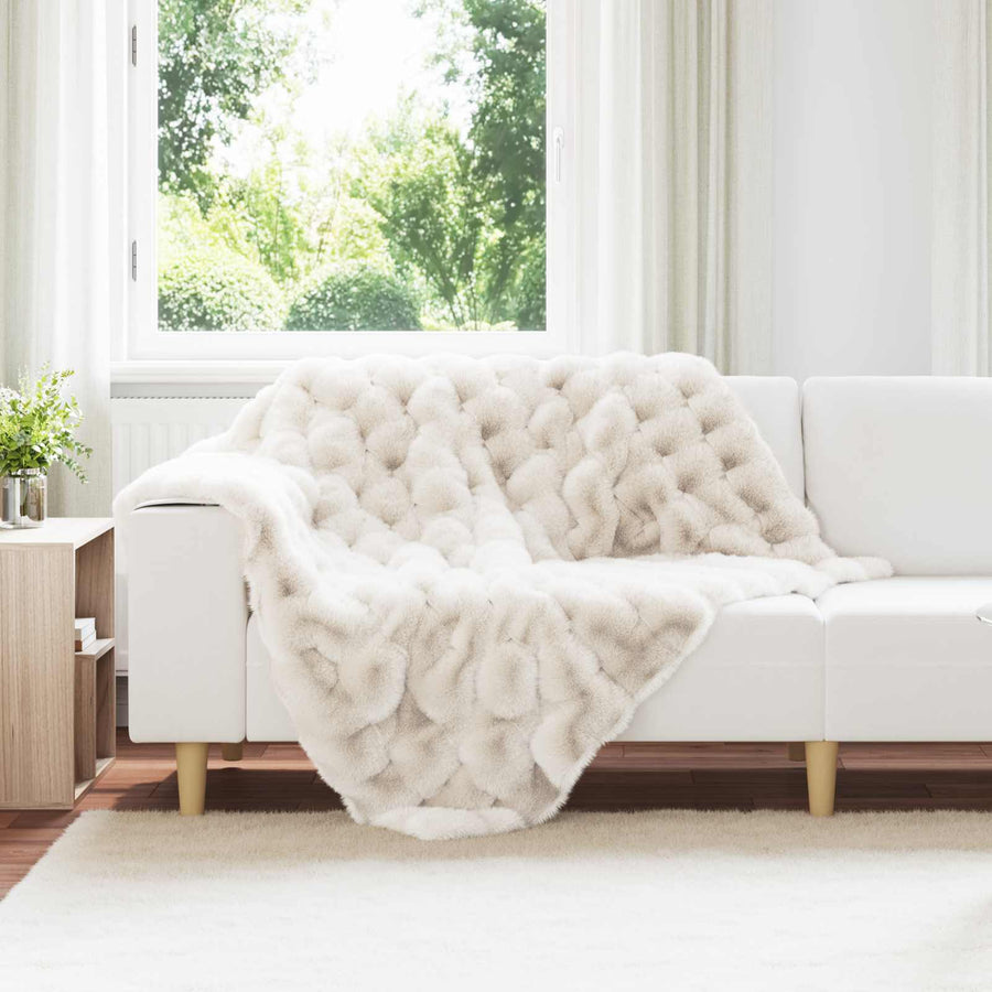 Neppels Konijnenbont Deken Wit 130 x 150 cm Polyester