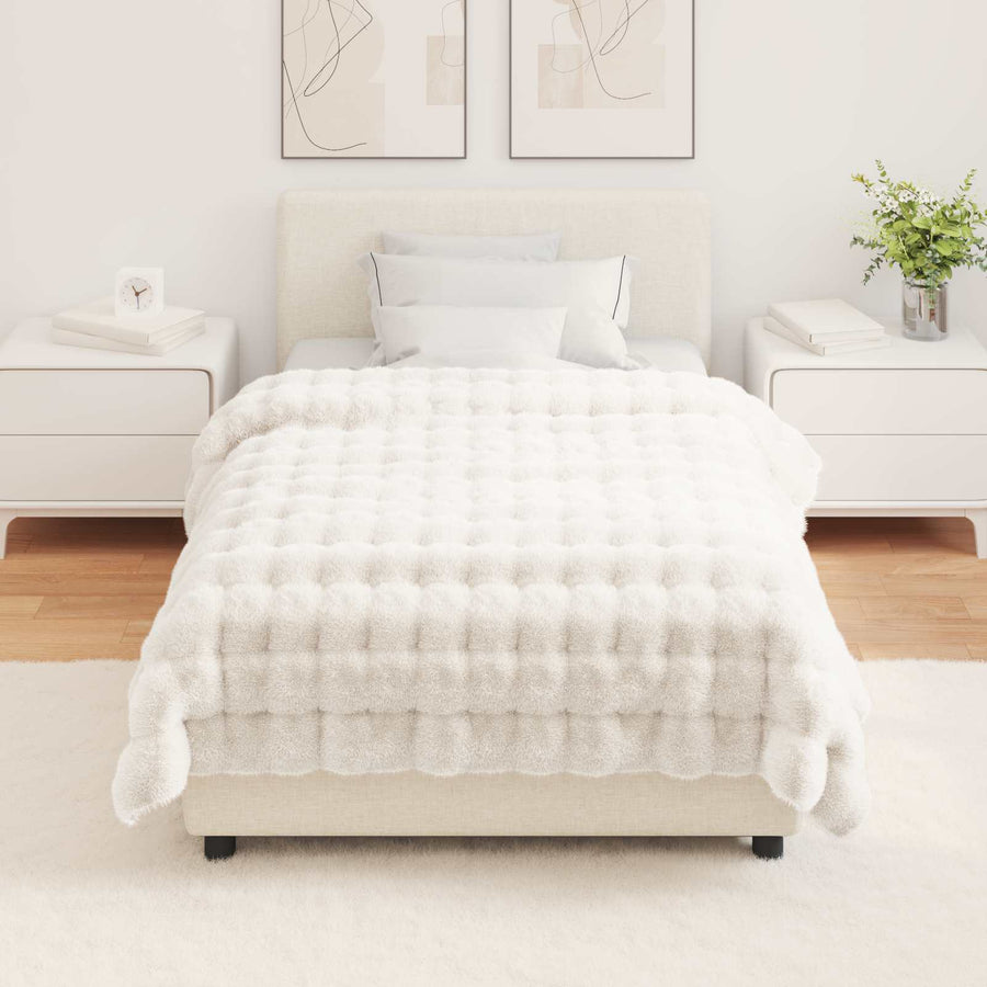 Neppels Konijnenbont Deken Wit 130 x 150 cm Polyester