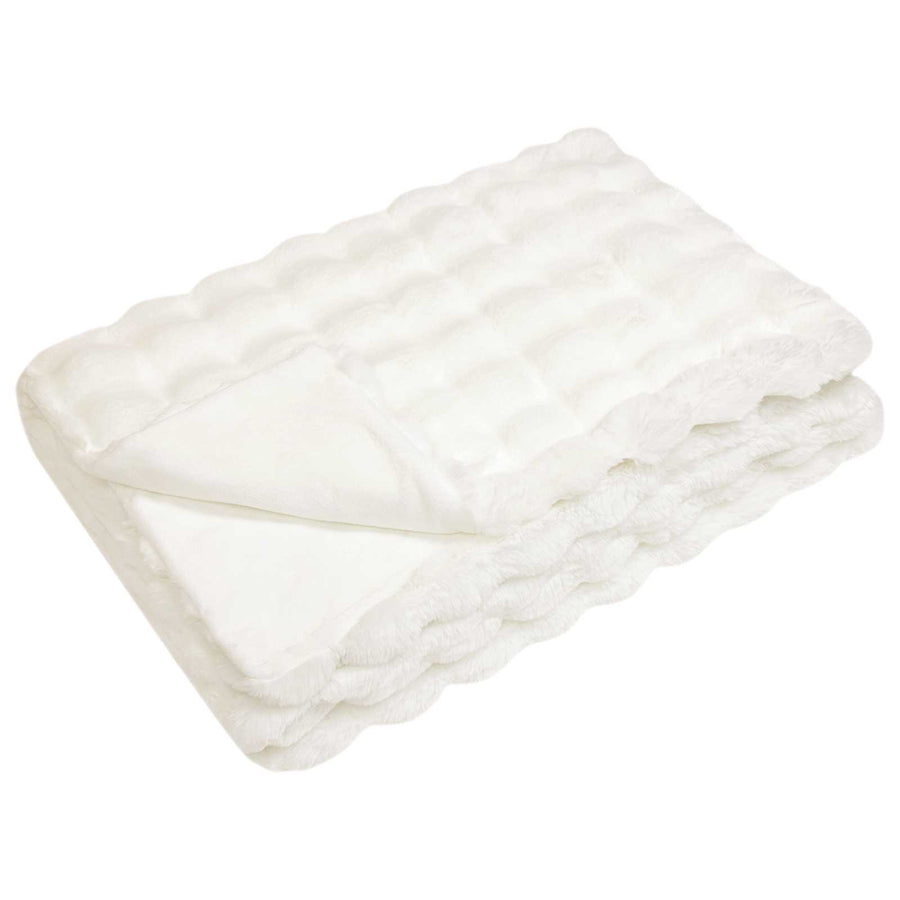 Neppels Konijnenbont Deken Wit 130 x 150 cm Polyester