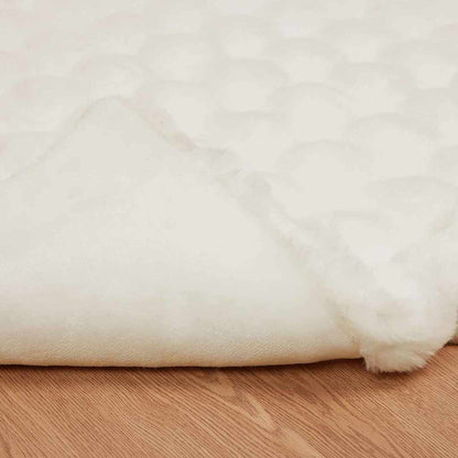 Neppels Konijnenbont Deken 4 pcs Wit 130 x 150 cm Polyester