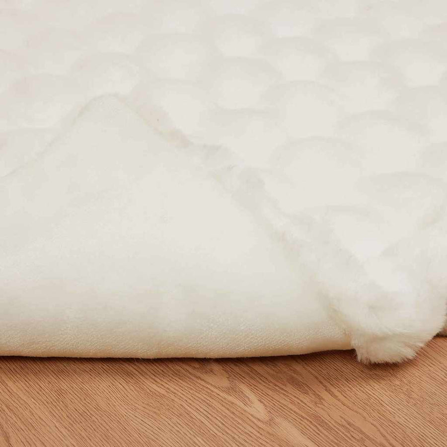 Neppels Konijnenbont Deken 4 pcs Wit 130 x 150 cm Polyester
