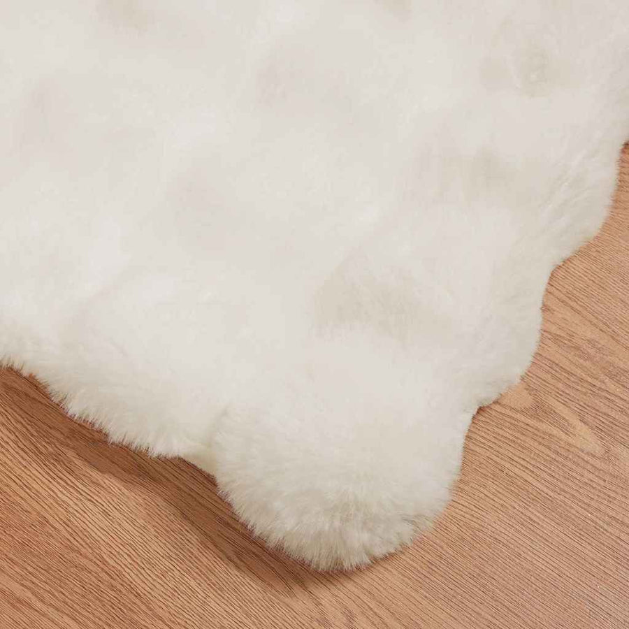 Neppels Konijnenbont Deken 4 pcs Wit 130 x 150 cm Polyester