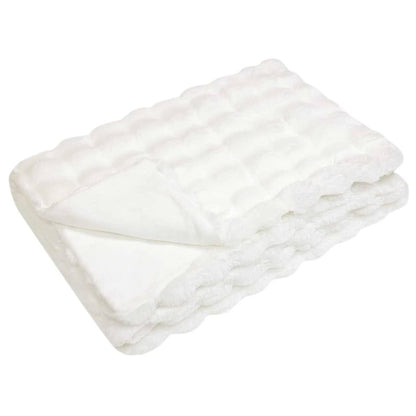 Neppels Konijnenbont Deken 4 pcs Wit 130 x 150 cm Polyester