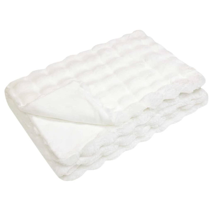 Neppels Konijnenbont Deken 4 pcs Wit 130 x 150 cm Polyester