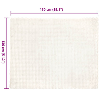 Neppels Konijnenbont Deken 4 pcs Wit 130 x 150 cm Polyester
