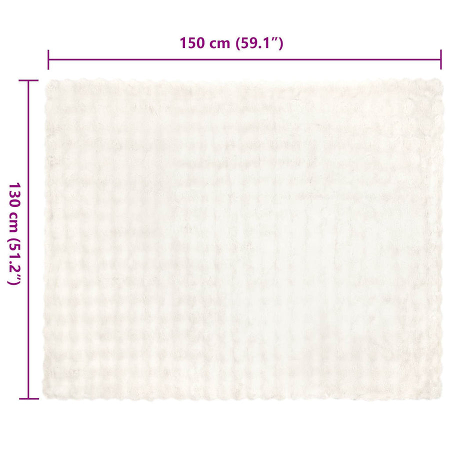 Neppels Konijnenbont Deken 4 pcs Wit 130 x 150 cm Polyester