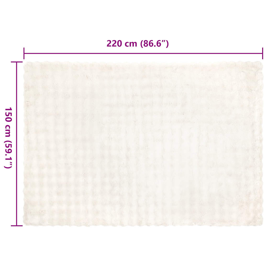 Neppels Konijnenbont Deken 4 pcs Wit 150 x 220 cm Polyester