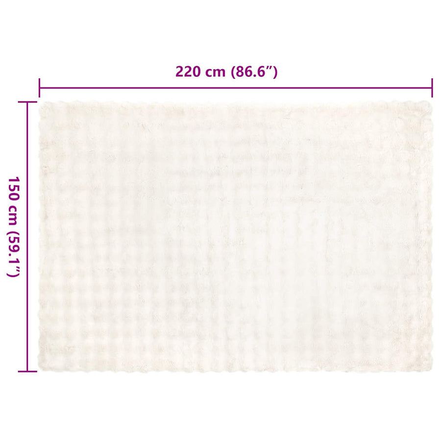 Neppels Konijnenbont Deken 4 pcs Wit 150 x 220 cm Polyester