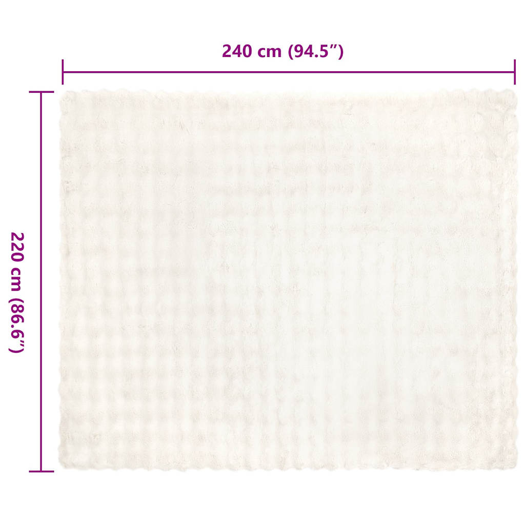 Neppels Konijnenbont Deken 4 pcs Wit 220 x 240 cm Polyester
