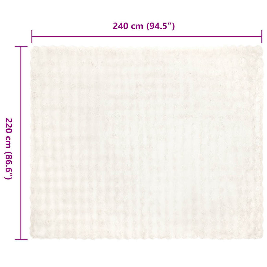 Neppels Konijnenbont Deken 4 pcs Wit 220 x 240 cm Polyester