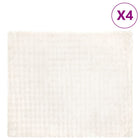 Anti-slip faux rabbit fur blanket Olite 4 pcs White 240 x 270 cm
