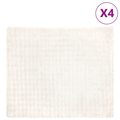 Neppels Konijnenbont Deken 4 pcs Wit 240 x 270 cm Polyester